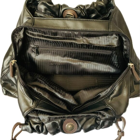 Perllini soft leather black satchel bag - Picture 2 of 3